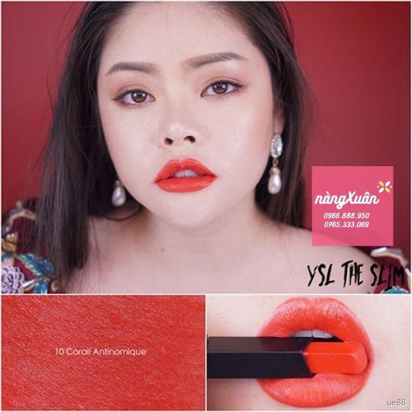 son màu cam đỏ đẹp nhất ysl the slim