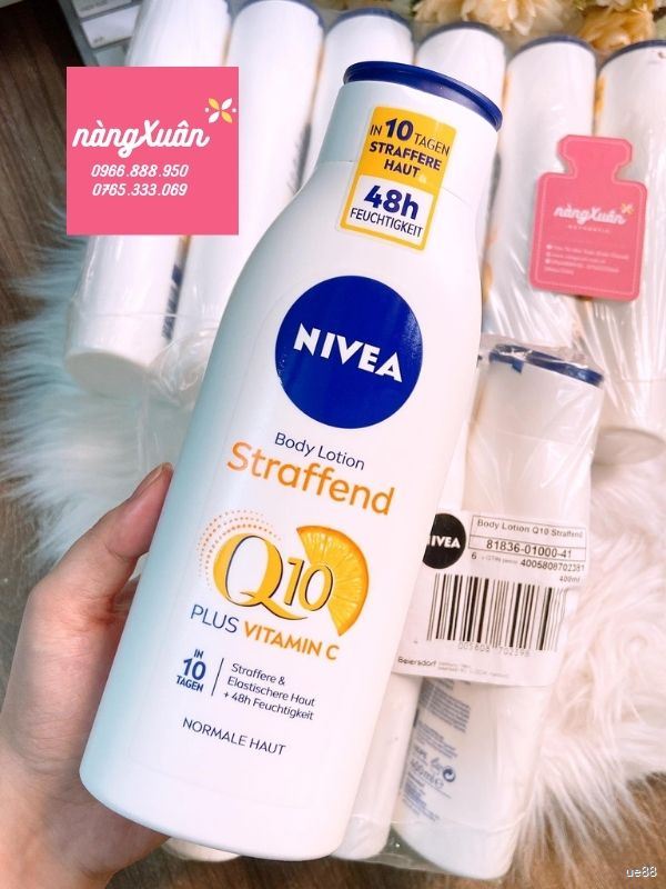 Dưỡng thể trắng da Nivea q10 Đức