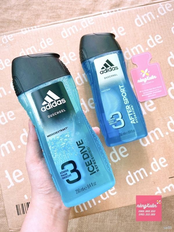 Sữa tắm gội Adidas 3in1 After Sport