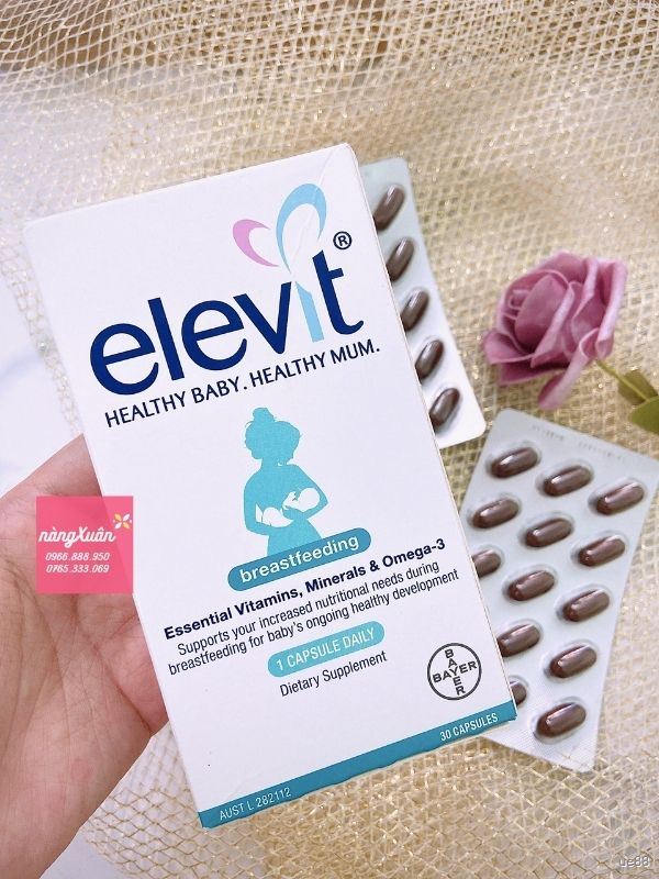 Elevit xanh Breastfeeding của Úc