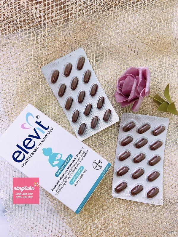 Elevit xanh Breastfeeding của Úc