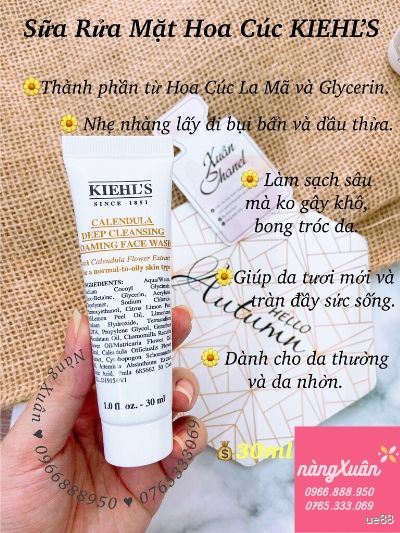 Sữa rửa mặt cúc Kiehl's mini 