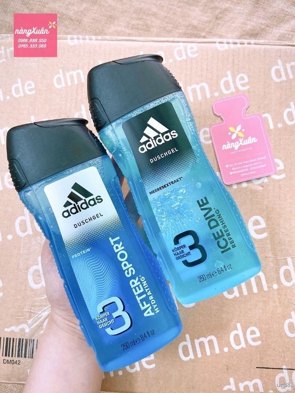 Sữa tắm gội 3in1 Adidas dành cho nam