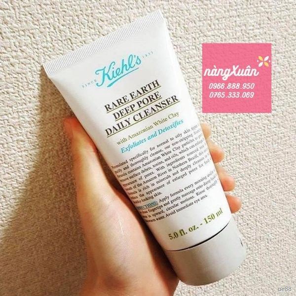 Review sữa rửa mặt đất sét Kiehl’s Rare Earth Deep Pore Daily Cleanser 150ml