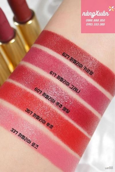 Bảng màu son Chanel Rouge Allure Velvet Camelia