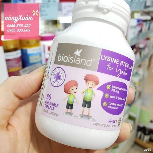  Bioisland Lysine Step Up For Youth của Úc