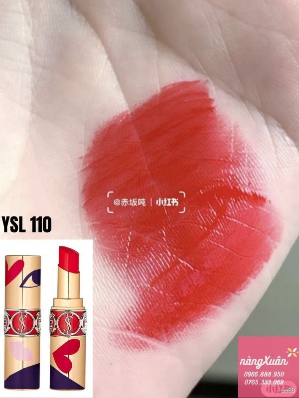 Son YSL 110 Red Is My Savior Swatch