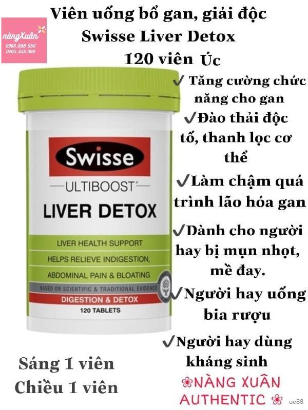 Công dụng giải độc gan Swisse