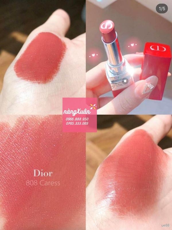 Swatch chất son DIOR Rouge Ultra Care 808