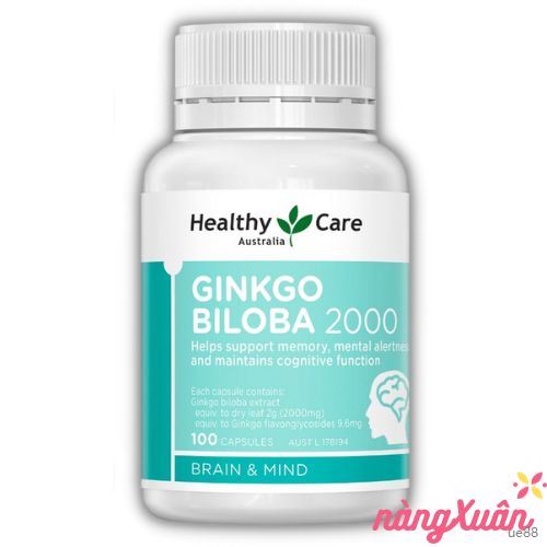 Viên uống bổ não Healthy Care Ginkgo Biloba 2000mg Úc