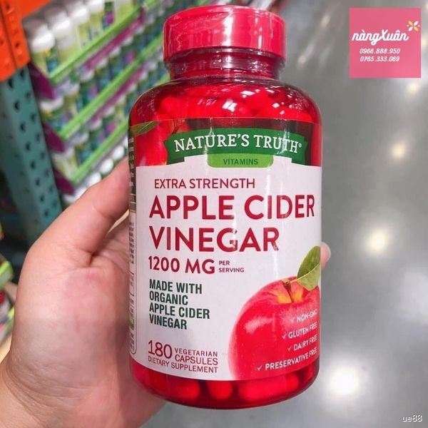 Viên uống giấm táo Natures Truth Apple Cider Vinegar 1200mg