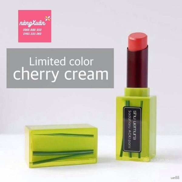 Son Shu Cherry Cream vỏ xanh