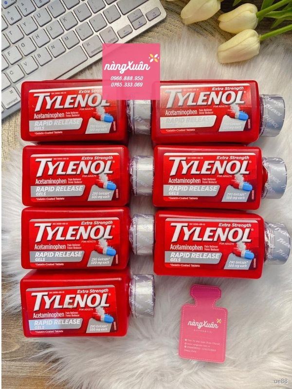 Thuốc Tylenol Extra Strength Rapid Release Gels 500mg Mỹ 290 viên