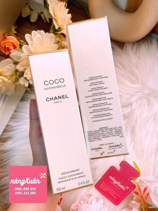 Xịt khử mùi hương nước hoa Chanel Coco Mademoiselle Deodorant Vaporisateur Spray 100ml