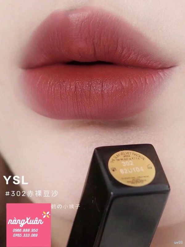 Review son YSL Slim 302 vỏ đen 