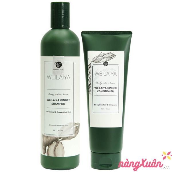 Bộ dầu gội xả gừng WEILAYA Ginger 400ml + 250ml.