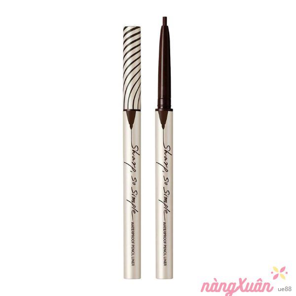 Chì Kẻ Mắt Clio Sharp So Simple Waterproof Pencil Liner Màu Nâu