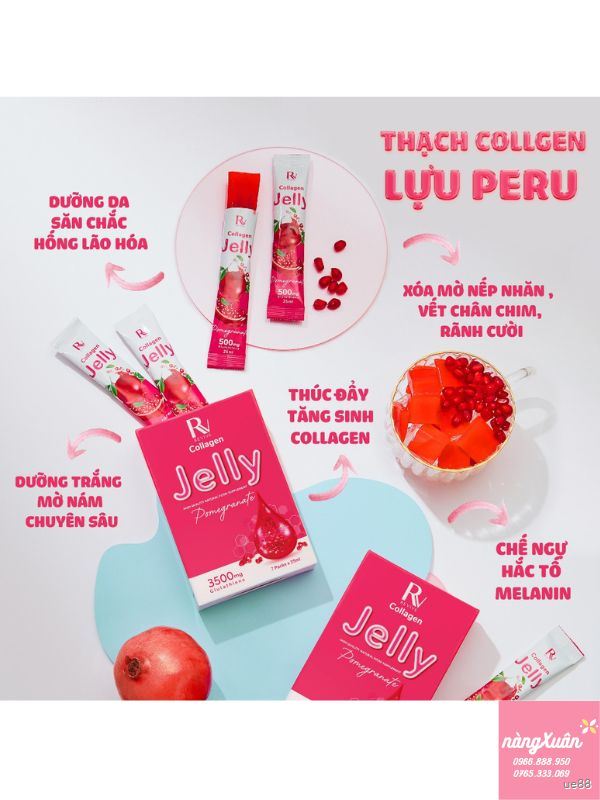 Công dụng Thạch lựu REVIVE Collagen Jelly Thụy Sĩ