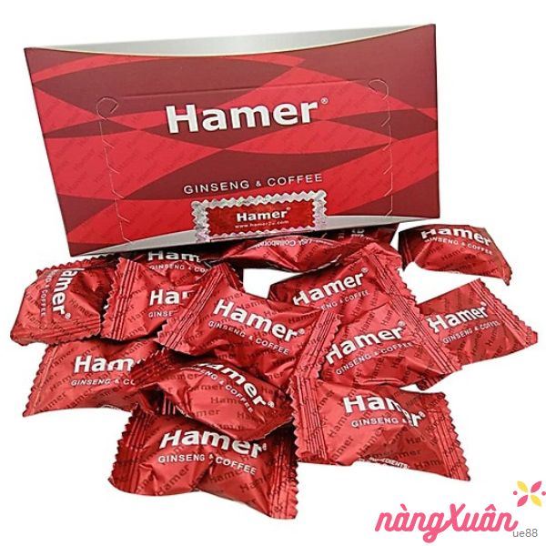 Kẹo sâm HAMER Ginseng & Coffee hộp 30 viên chính hãng.