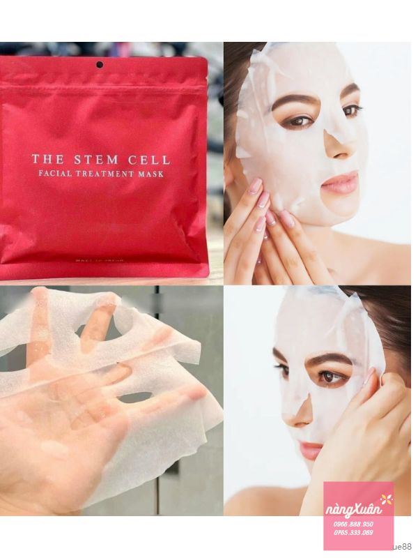 Mặt nạ The Stem Cell Facial Treatment Mask 30 miếng màu đỏ 330g