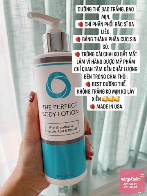 Sữa dưỡng thể sáng da THE PERFECT BODY LOTION 237ml.