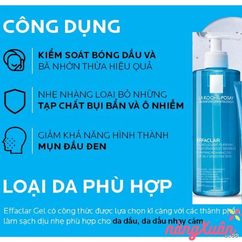 Gel Rửa Mặt LA ROCHE POSAY Effaclar Gel Mousse Purificante