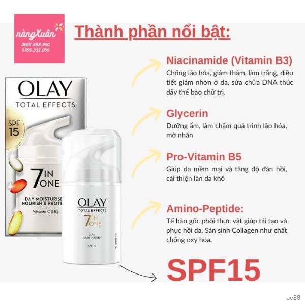 Kem Dưỡng Ngày OLAY Total Effects 7 in One Day Moisturiser Nourish Protect 50ml 