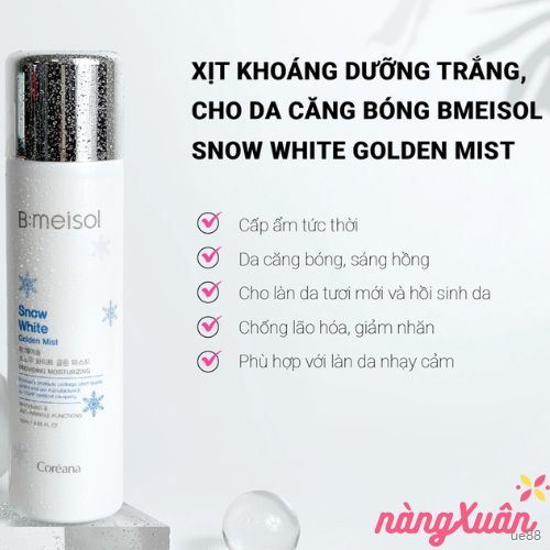 Xịt Khoáng Bmeisol Snow White Golden Mist 120ml