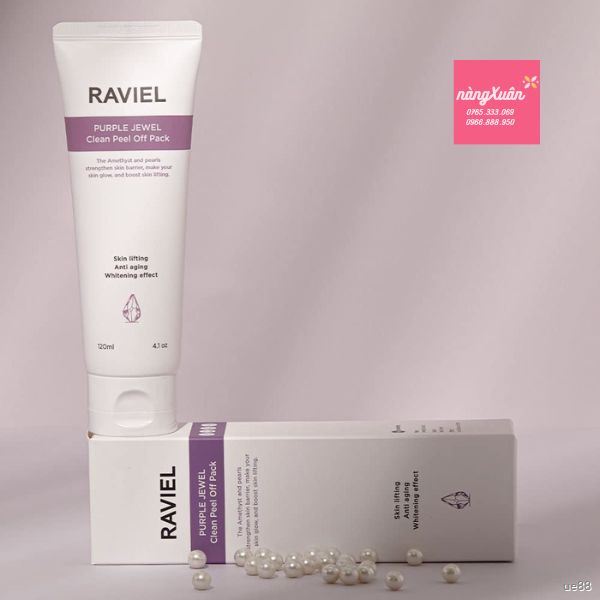 Kem tẩy da chết Raviel Purple Jewel Clean Peel Off Pack chính hãng