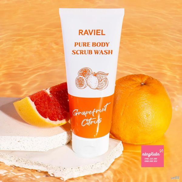 Sữa tắm Raviel Pure Body Scrub Wash Grapefruit Citrus 200ml