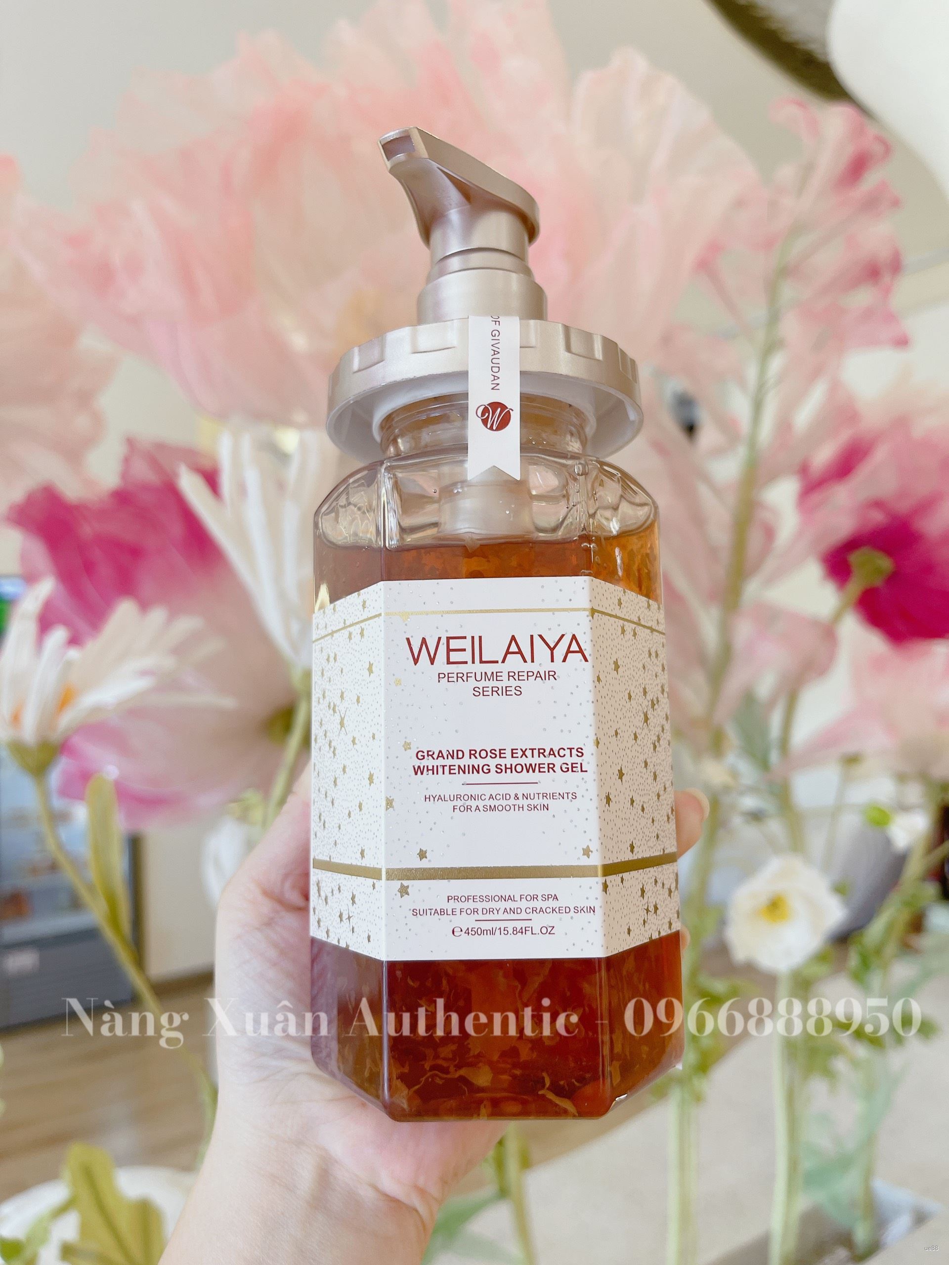 Sữa Tắm Trắng Da Hoa Hồng WEILAIYA Perfume Repair Series Grand Rose Extracts Whitening Shower Gel