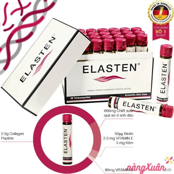 COLLAGEN ELASTEN - Nước Uống Collagen Cao Cấp Số 1 Tại Đức 28 Ống x 25ml