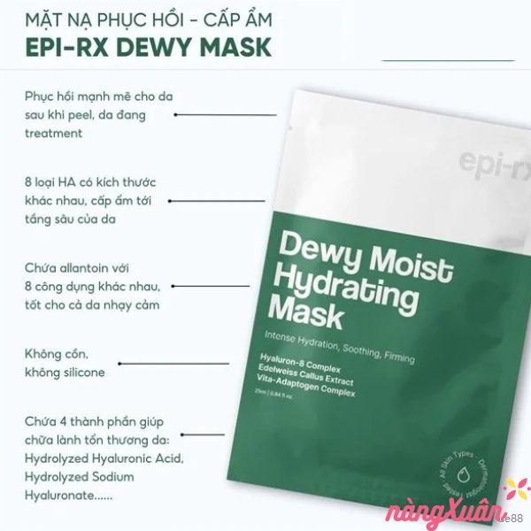 Mặt Nạ Phục Hồi Da EPI-RX Dewy Moist Hydrating Mask Hộp 5 miếng