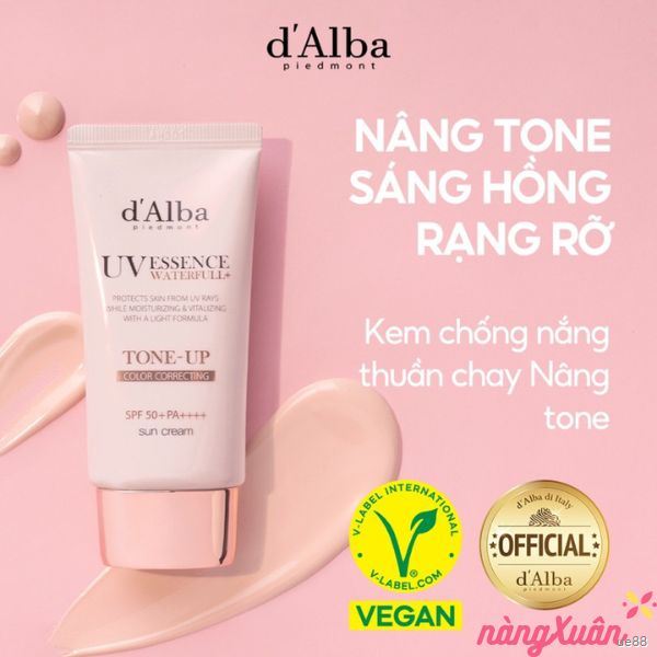 Kem Chống Nắng d'Alba Waterfull TONE UP Sun Cream SPF50+ PA++++